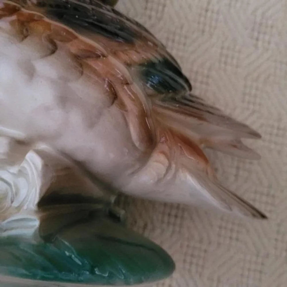 Vintage 1950s Anthony D Priolo Signed‎ Ceramic Mallard Duck Statue